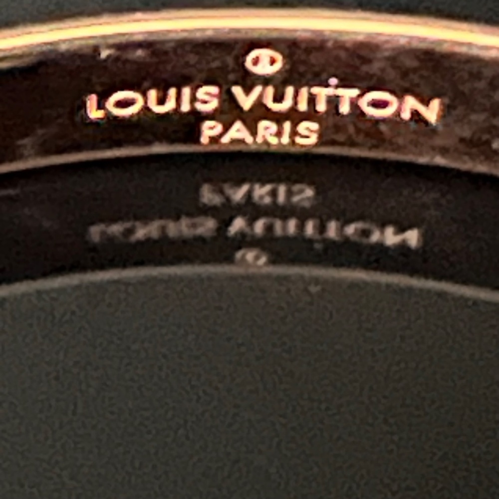 Louis Vuitton Monogram Hinged Bangle Bracelet Rose Gold Tone Size S - Picture 4 of 11